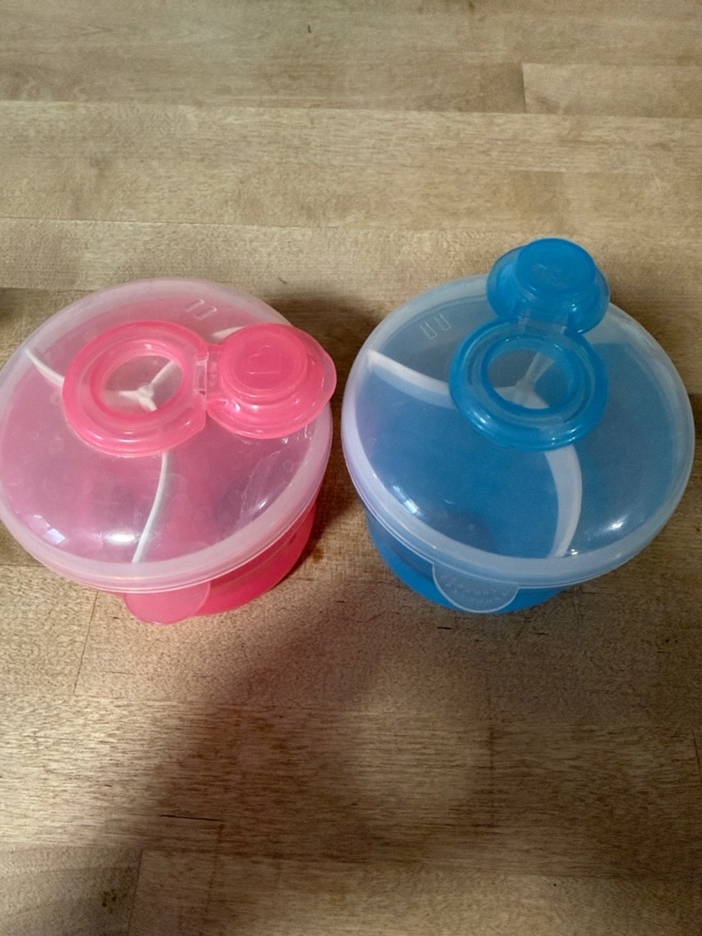 Munchkin Set of Two Baby Formula / Snack Dispensers - Pink & Blue
